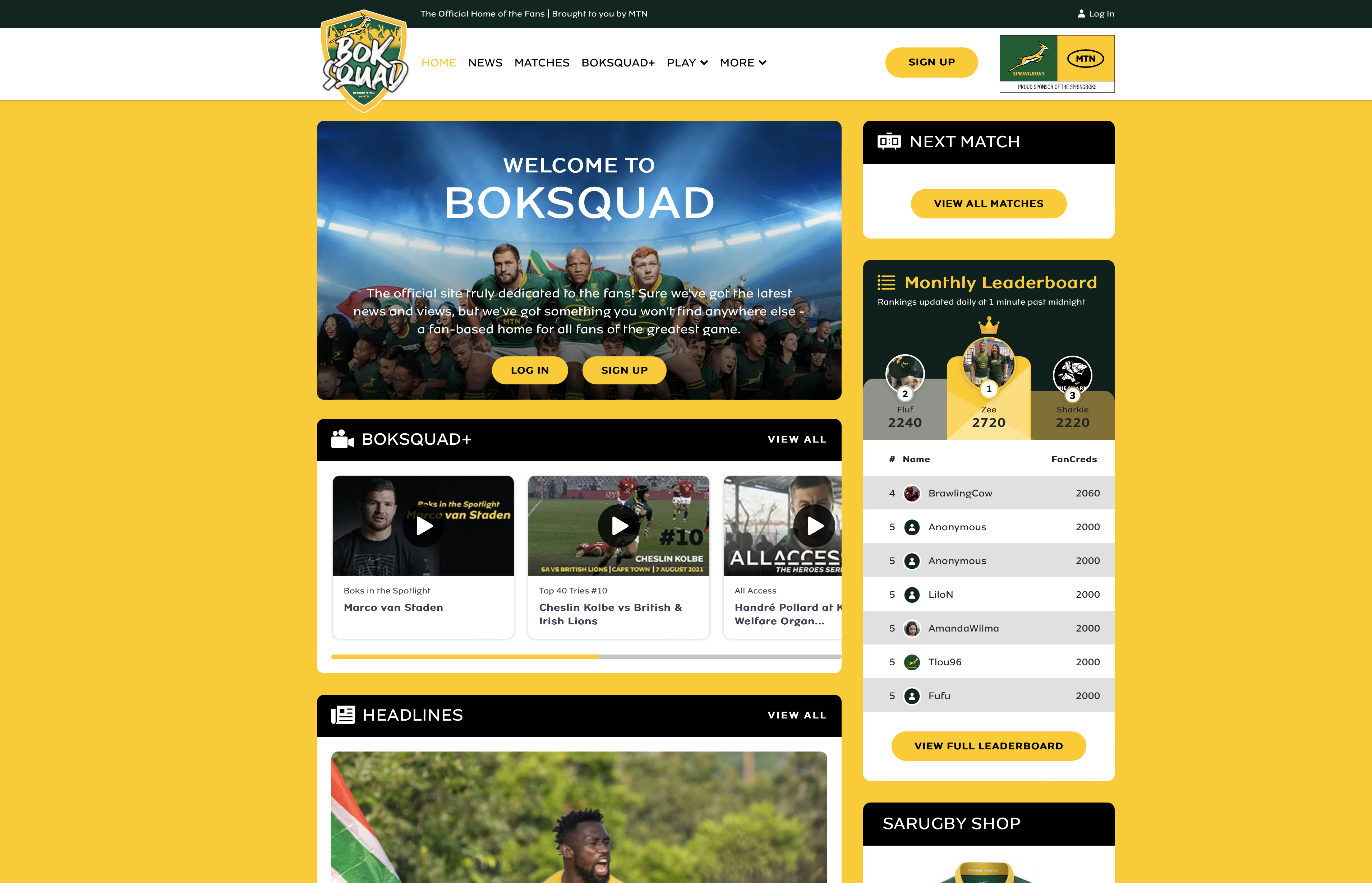 Bok Squad from MTN - powered by Planet Sport
